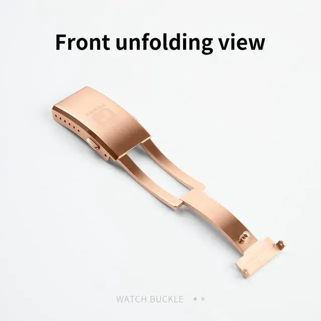Alt view image 6 of 6 - Adjustable 316L Stainless Steel Fold Watch Buckle 18mm 20mm 22mm Double Lock Button For Rubber Stainless Wristband
