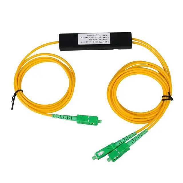Alt view image 2 of 7 - SC/APC Fiber Optical FBT Splitter 1x2(1 in 2 Out) Singlemode 1310/1550nm for Network Signal Distribution(3 Pack)