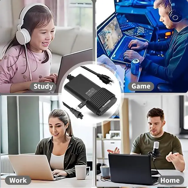 Alt view image 5 of 5 - 130W USB C Laptop Charger Compatible with Dell XPS 15 9500 9510 9520 9530 | XPS 17 9700 9710 9720 9730, Precision 5550 5560 5570 5750 5760 5770, Latitude 7310 7410 9410 9510, Type C AC Adapter