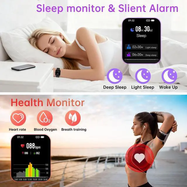 Alt view image 3 of 7 - Smart Watch for Men Women Fitness: Running Make Answer Call Digital Mens Watches Waterproof Smartwatch for Android Phone iPhone Samsung Compatible Pedometer Step Tracker Sleep SpO2 Heart Rate Monitor