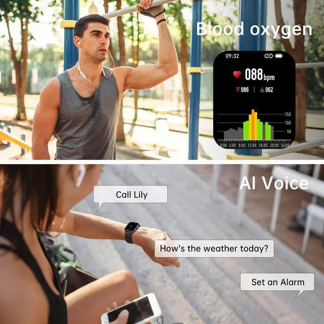 Alt view image 7 of 7 - Smart Watch for Men Women Fitness: Running Make Answer Call Digital Mens Watches Waterproof Smartwatch for Android Phone iPhone Samsung Compatible Pedometer Step Tracker Sleep SpO2 Heart Rate Monitor