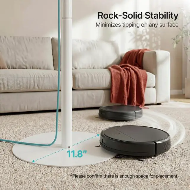 Alt view image 6 of 6 - Speaker Stands Pair for Sonos Era 100, 100 SL, 300, External Cable, White | 31.4"42" lockable height, Only compatible with Sonos Era Series,External cable management with securing straps