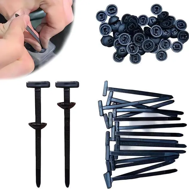 Main image of 100PCS Nylon Universal Cable Tie Buckle 2026 Upgrade Multipurpose Plastic Cable Ties Tool Heavy Duty Self Locking Nylon Zip Ties UV Resistant Black Zipties for Car Daily Repair (50PCS)
