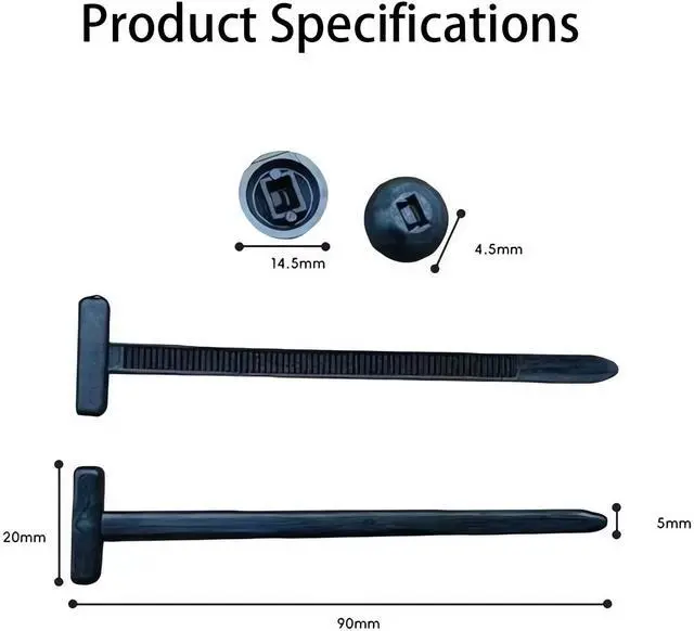 Alt view image 6 of 7 - 100PCS Nylon Universal Cable Tie Buckle 2026 Upgrade Multipurpose Plastic Cable Ties Tool Heavy Duty Self Locking Nylon Zip Ties UV Resistant Black Zipties for Car Daily Repair (50PCS)
