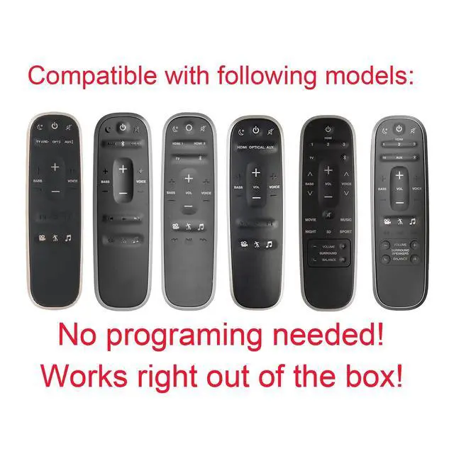 Alt view image 2 of 7 - New Remote Control Replacement for Polk Audio Soundbar MagniFi One, Magnifi Mini, FR1 Home Theater Sound Bar System