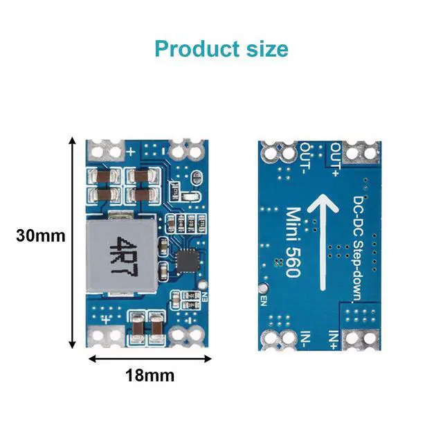 Alt view image 5 of 5 - 5 Pieces 3.3V 3A Regulator Module Mini Voltage Reducer DC to DC 12V 24V 5-20V to 3.3V Buck Converter Step-Down Power Supply Transformer Module