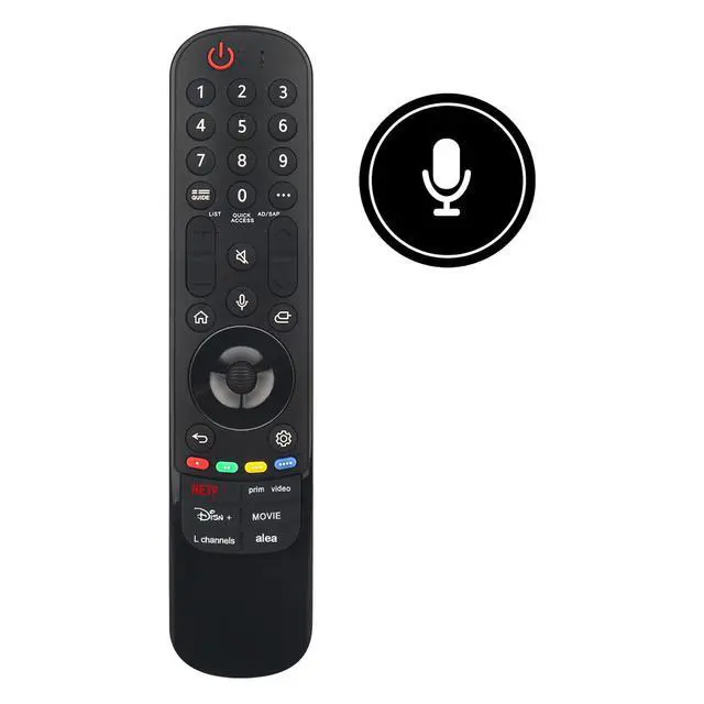 Alt view image 2 of 6 - MR24GA Voice Replace Remote Compatible with LG Smart TV 65UT7550AUA | 48OLEDC4AUA 65QNED90TAA 86UT7550AUA 83OLEDC4AUA OLED97G4WUA 43UT7590PUA 75QNED99TUA 65QNED85TAA OLED55G4SUB 86QNED90TAA