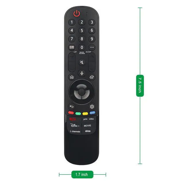 Alt view image 5 of 6 - MR24GA Voice Replace Remote Compatible with LG Smart TV 65UT7550AUA | 48OLEDC4AUA 65QNED90TAA 86UT7550AUA 83OLEDC4AUA OLED97G4WUA 43UT7590PUA 75QNED99TUA 65QNED85TAA OLED55G4SUB 86QNED90TAA