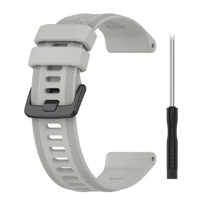 Alt view image 4 of 7 - Band for Garmin Forerunner 955, Soft Silicone Replacement Band for Garmin Forerunner 955 Solar (No Tracker, Replacement Bands Only)