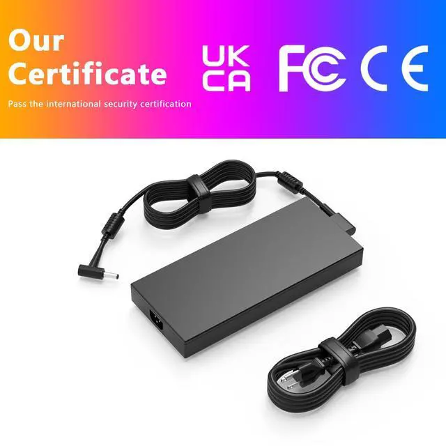 Alt view image 3 of 7 - 280W Rog Strix Adapter Compatible with Asus Rog Strix G18 G17 G16 G814 G713 G614 Zephyrus S17 M16 Duo 16 GU604 GX650 TUF Gaming A16 adp-280bb b Power Supply Adapter Cord