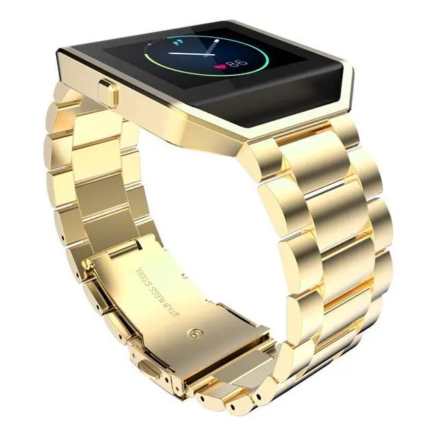 Alt view image 2 of 4 - Compatible for Fitbit Blaze With Frame - Stainless Steel Adjustable Metal Wristband Bracelet Replacement Strap for Smart Watch - for Women and Men