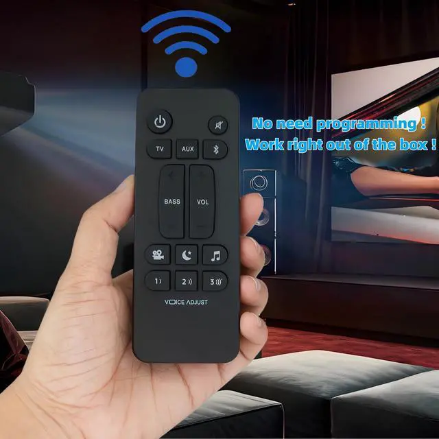 Alt view image 2 of 7 - Universal Replacement Soundbar Remote Control for Polk Audio Signa S1, S2, S3, S4 Ultra-Slim Sound Bar
