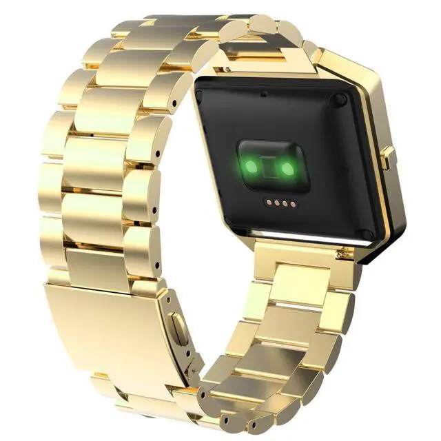 Alt view image 3 of 4 - Compatible for Fitbit Blaze With Frame - Stainless Steel Adjustable Metal Wristband Bracelet Replacement Strap for Smart Watch - for Women and Men