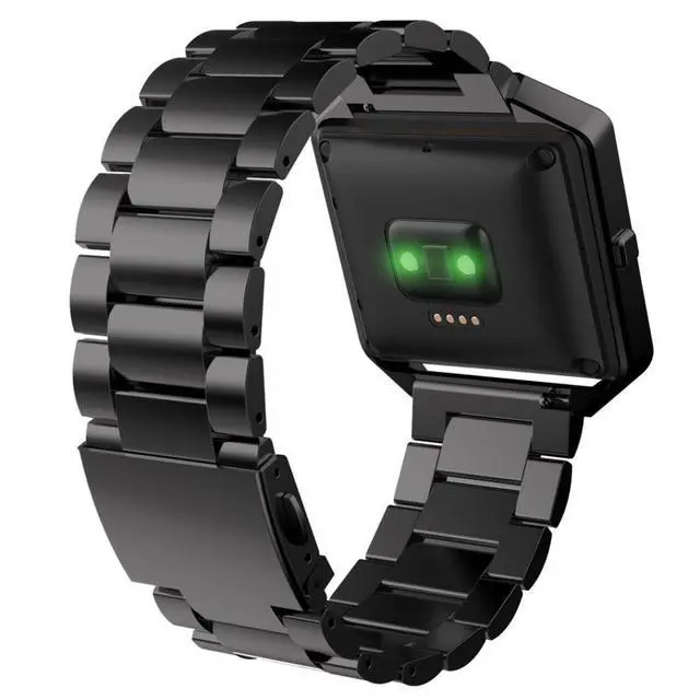 Alt view image 3 of 4 - Compatible for Fitbit Blaze With Frame - Stainless Steel Adjustable Metal Wristband Bracelet Replacement Strap for Smart Watch - for Women and Men