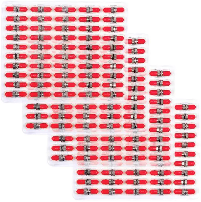 Main image of 200 Pack Fiber Optical Coupler ST Fiber Optical Cable Barrel Connector ST to ST Bulkhead Singlemode