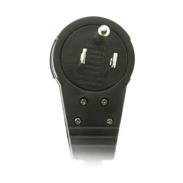 Alt view image 2 of 3 - 10 Feet Power Cable with 6 Outlets Surge Protector, Flat Rotating Plug, Horizontal Outlets, Black, 1 Pack