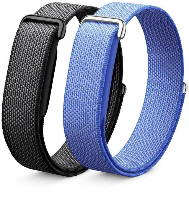 Main image of 2 Pack Nylon Sport Bands Compatible with Google Fitbit Air Band | Soft Breathable Micro-Adjustable Performance Loop Band Replacement Wristbands for Fitbit Air Tracker