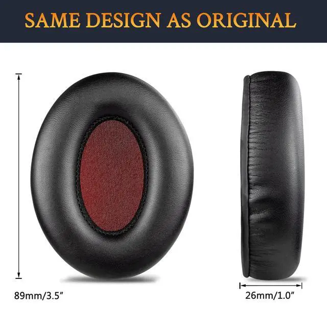 Alt view image 7 of 7 - Earpads for Sennheiser Momentum 1.0 Over-Ear Headphones - Black | Not fit Momentum 1.0 ON-Ear Headphones
