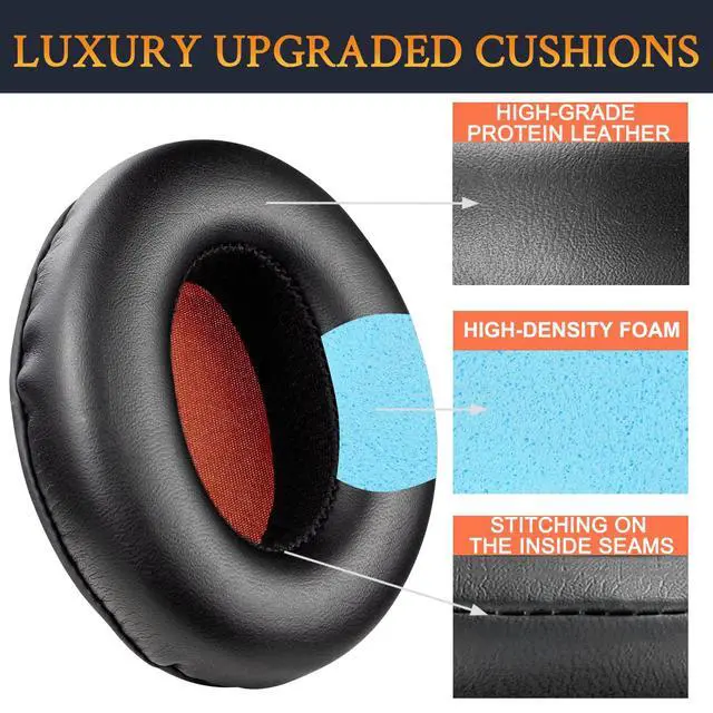 Alt view image 5 of 7 - Earpads for Sennheiser Momentum 1.0 Over-Ear Headphones - Black | Not fit Momentum 1.0 ON-Ear Headphones