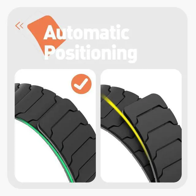 Alt view image 4 of 6 - 20mm, 22mm Magnetic Watchband Compatible with Moto Watch 120 Band, Silicone Sport Strong Magnet Strap for 70, 100, 120, 360 3rd Gen 2020 Smartwatch