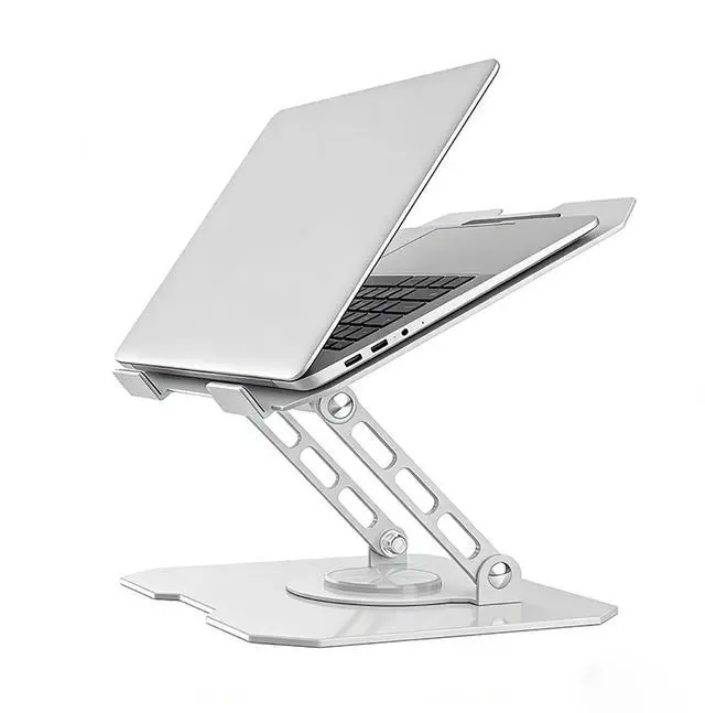 Main image of 360° Rotating Laptop Stand for Desk, Heavy Duty Solid Steel Ergonomic Laptop Riser, Foldable Portable Computer Holder, Stable Adjustable Stand Compatible with MacBook Air/Pro 10-16 Inch Laptops