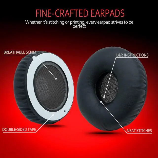 Alt view image 3 of 6 - Sony MDR-XB550 Ear Pads, Replacement Ear Pads for Sony MDR-XB550AP MDR-XB450AP MDR-XB450 Headphones, Sony mdr-xb450(mdr xb450) Ear Cushions with Memory Foam Soft Leather (Black)