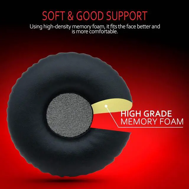 Alt view image 2 of 6 - Sony MDR-XB550 Ear Pads, Replacement Ear Pads for Sony MDR-XB550AP MDR-XB450AP MDR-XB450 Headphones, Sony mdr-xb450(mdr xb450) Ear Cushions with Memory Foam Soft Leather (Black)