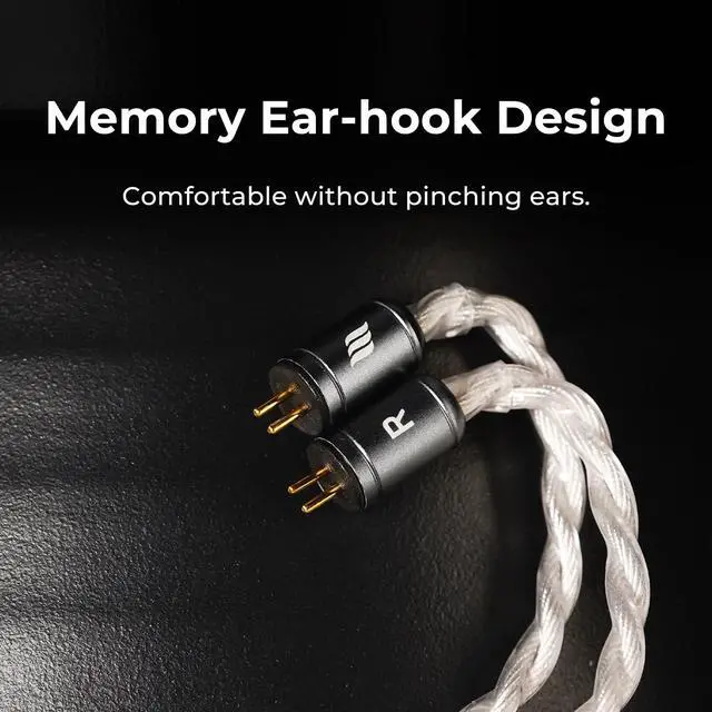 Alt view image 4 of 6 - Effect Audio Cadmus Lite 4-Wire IEM Cable, Silver-Plated Copper Litz, Clear Treble & Spacious Vocals Septuplet Core Bundle Headphone Cord for 2-Pin IEMs (120cm, 4.4mm Jack)