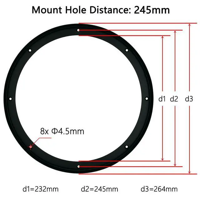 Alt view image 4 of 7 - 10" Speaker Grill Covers, Black Metal Frame & Mesh Car Subwoofer Guard Protector, 2Pcs