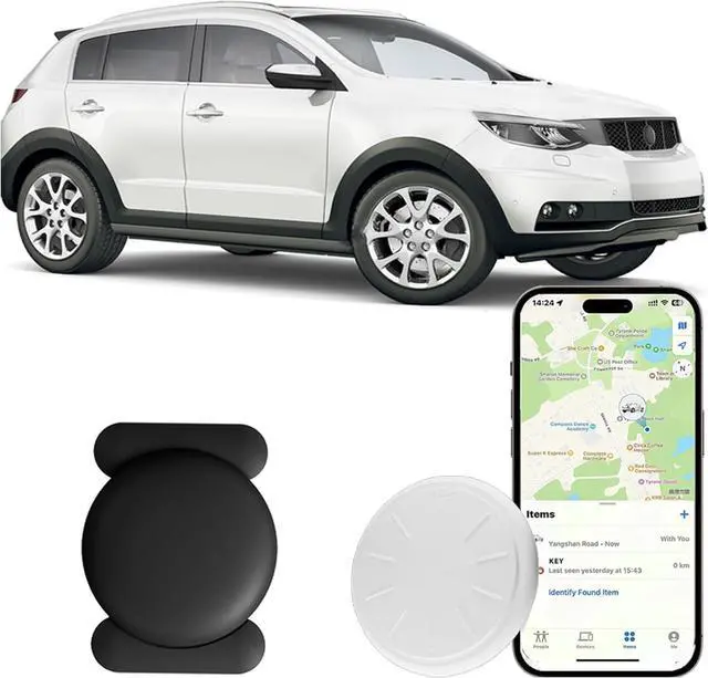 Main image of Hongtop Mini GPS Tracker for Vehicles,Real Time GPS Car Tracker Work with Apple Find My(iOS Only),No Monthly Fee Anti-Theft Car Tracker with Magnetic Case (Black,1PCS)
