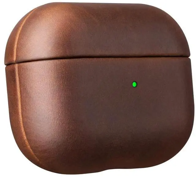 Main image of for AirPods Pro Case Leather Cover, Vintage Patina Indiana-Jones Style Leather Case for AirPods Pro 1st Gen 2019, Handcrafted, Dark Brown