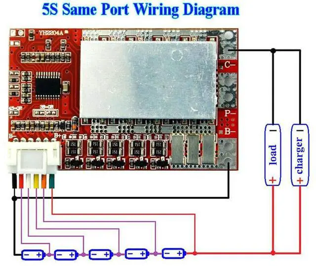 Alt view image 3 of 6 - 5S 50A w/Balance 3.7V 18650 Lithium Battery Cell PCB BMS Protection Board