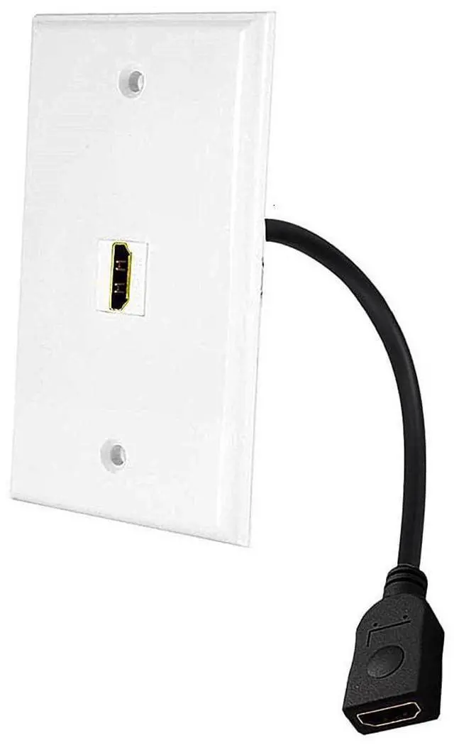 Main image of 1 Port HDMI 2.1V Wall Plate, 48Gbps, 3D 8K@60Hz 4K@120Hz Dynamic HDR eARC, Solder-free Pass Through Outlet Socket Face Cover for Home Theater, DVD, Cable Satellite TV HDTV, PS4