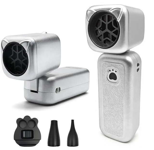 Main image of Compressed Air Duster, 2000mAh Battery with Up to 2 Hours of Run Time, 4-in-1 Multifunctional Design, Dust Blower for Computers, Keyboards, Home, Outdoor Use, and CarsSilver