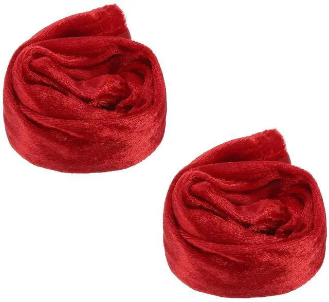 Main image of 2ft Chandelier Chain Cord Cover, 2 Pcs Velvet Cloth Fabric Chain Sleeve Decorative Cord Covers for Chandelier Wires Swing Cable, Zipper Style, Red