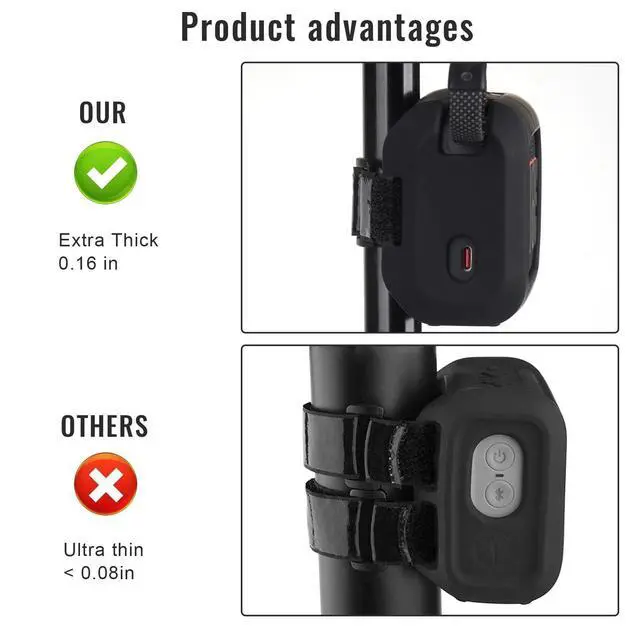 Alt view image 6 of 7 - Silicone Case for JBL Go 4 Ultra Portable Bluetooth Speaker, with Removable Strap Attach to Bike Golf Cart Boat (Black)