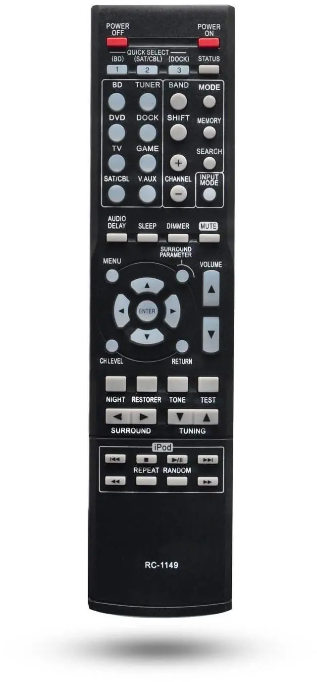 Main image of RC-1149 Replacement Remote Control for Denon AVR-391 DHT-391XP AVR-591 AVR-930 AVR-390 AVR-1311 AVR-1312 AV Receiver