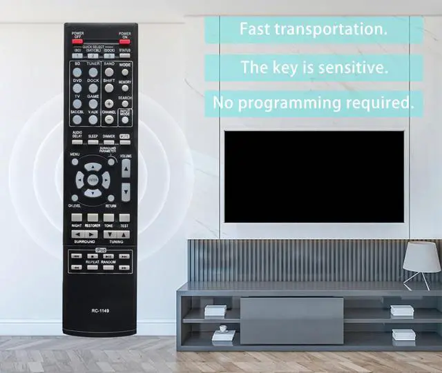 Alt view image 4 of 4 - RC-1149 Replacement Remote Control for Denon AVR-391 DHT-391XP AVR-591 AVR-930 AVR-390 AVR-1311 AVR-1312 AV Receiver