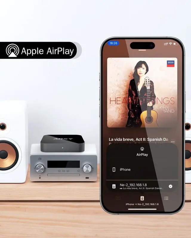 Alt view image 3 of 6 - Ne-2 New Version Streaming Music Receiver, Airplay 2 Receiver, WiFi Audio Streamer Stream Hi-Res Audio from Tidal, Roon and More, Power Adapter NOT Included