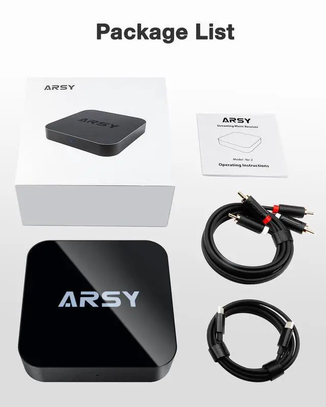 Alt view image 6 of 6 - Ne-2 New Version Streaming Music Receiver, Airplay 2 Receiver, WiFi Audio Streamer Stream Hi-Res Audio from Tidal, Roon and More, Power Adapter NOT Included