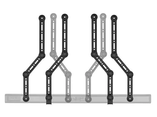 Alt view image 5 of 6 - Soundbar TV Mounting Brackets, Adjustable Arms for max 90in TV with LShaped Brackets, Fits Most Soundbars Up to 33lbs., Easy Installation