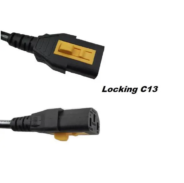 Alt view image 5 of 7 - NEMA 5-15P to IEC Locking C13 Power Cable Secure Power Cord for PDU