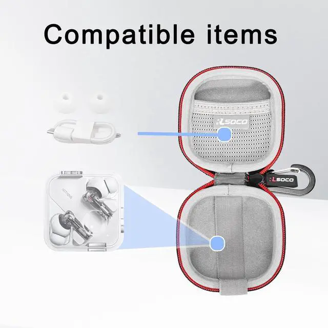 Alt view image 4 of 7 - Carrying Case for Nothing Ear & for Nothing Ear (3) Wireless Earbuds (Case Only)