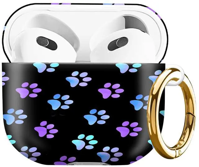 Main image of Case Compatible with AirPod 4 2024, Soft Full Protective Cover with Keychain for Women,Cute AirPod 4 Case Accessories for 4th Generation Charging 2024(Cute Kawaii Dog Paw Prints)