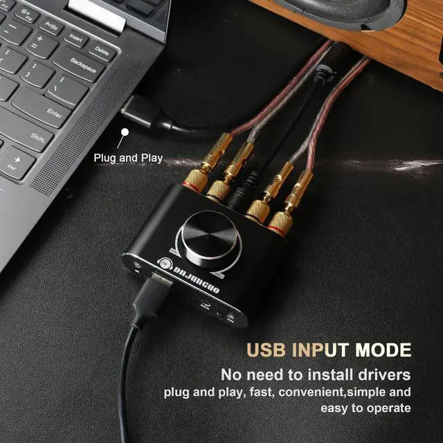 Alt view image 5 of 6 - X50H Bluetooth Amplifier 50W+50W Power Output with Remote Control, 2.0 Stereo Bluetooth Amplifier, Using TPA3116D2 HiFi Chip, (Includes a 19V4.74A DC Power Adapter)