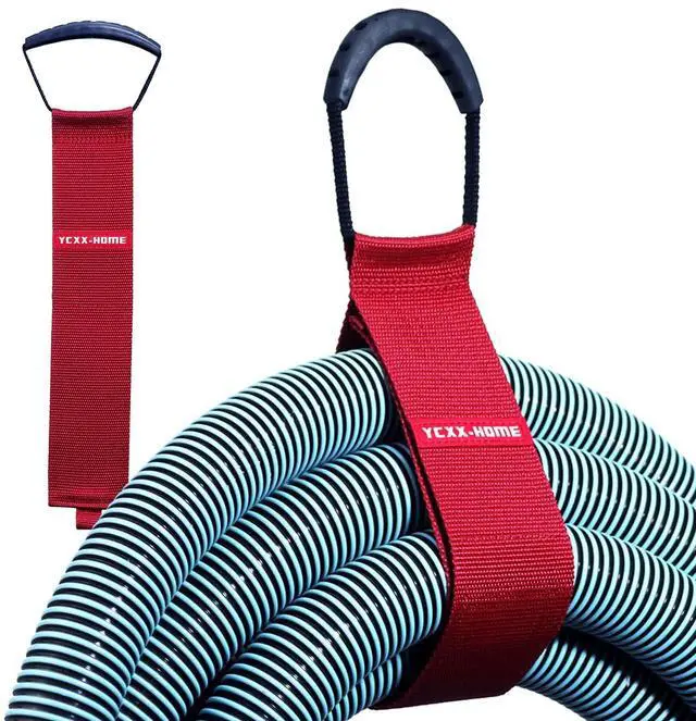Main image of 2 PCS Heavy Duty Cord Storage Wrap Holder Extension Hook and Loop Cord Hose Organizer Strap with Carrying Handle for Cords Garden Hose Swimming or Garage Tool (RED)
