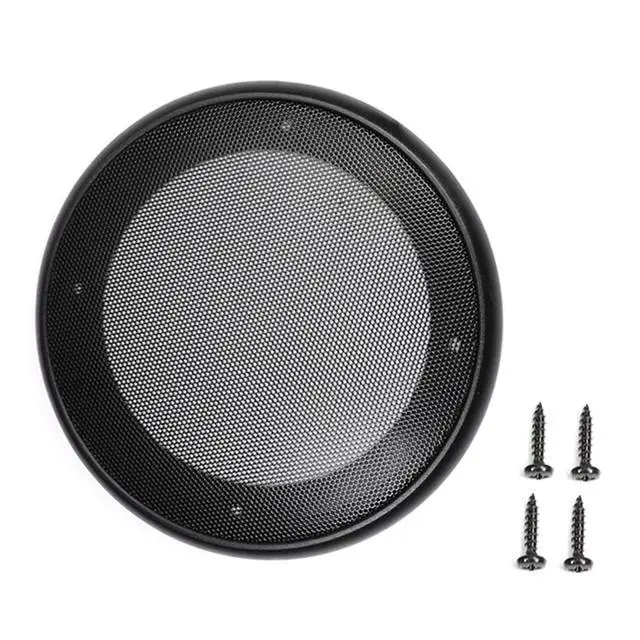 Alt view image 5 of 6 - 2Pcs 5" Speaker Grill Cover, Metal Frame with Metal Mesh | Car Audio Speaker SubWoofer Waffle Grill Cover Guard Protector for Cabinets, Home Theater with Screws