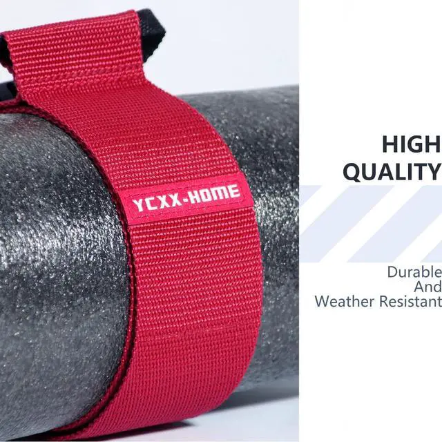 Alt view image 4 of 7 - 2 PCS Heavy Duty Cord Storage Wrap Holder Extension Hook and Loop Cord Hose Organizer Strap with Carrying Handle for Cords Garden Hose Swimming or Garage Tool (RED)