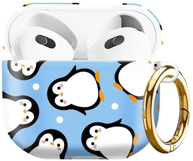 Main image of Case Compatible with AirPod 4 2024, Soft Full Protective Cover with Keychain for Women,Cute AirPod 4 Case Accessories for 4th Generation Charging 2024(Penguin)