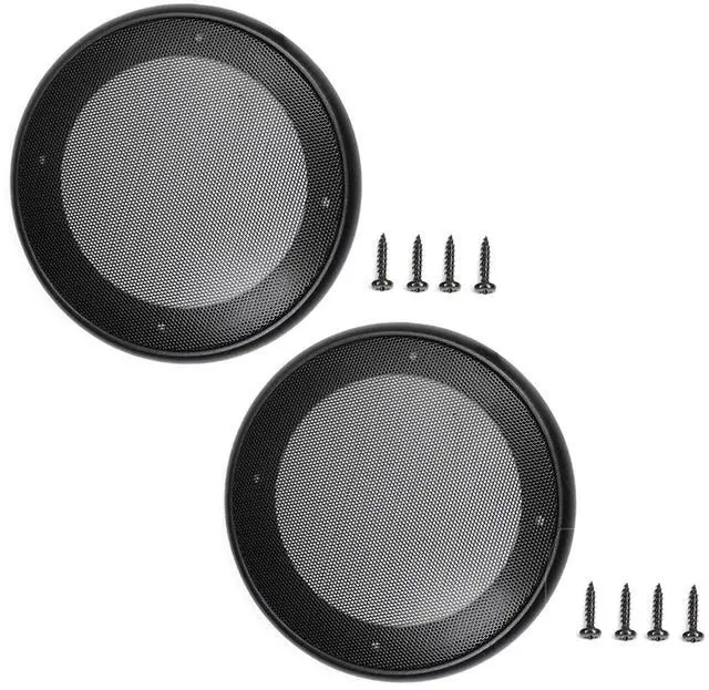 Main image of 2Pcs 5" Speaker Grill Cover, Metal Frame with Metal Mesh | Car Audio Speaker SubWoofer Waffle Grill Cover Guard Protector for Cabinets, Home Theater with Screws